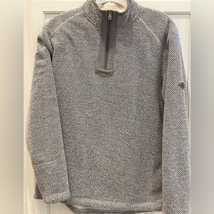 Orvis grey Mens pullover fleece - 1/4 zip medium